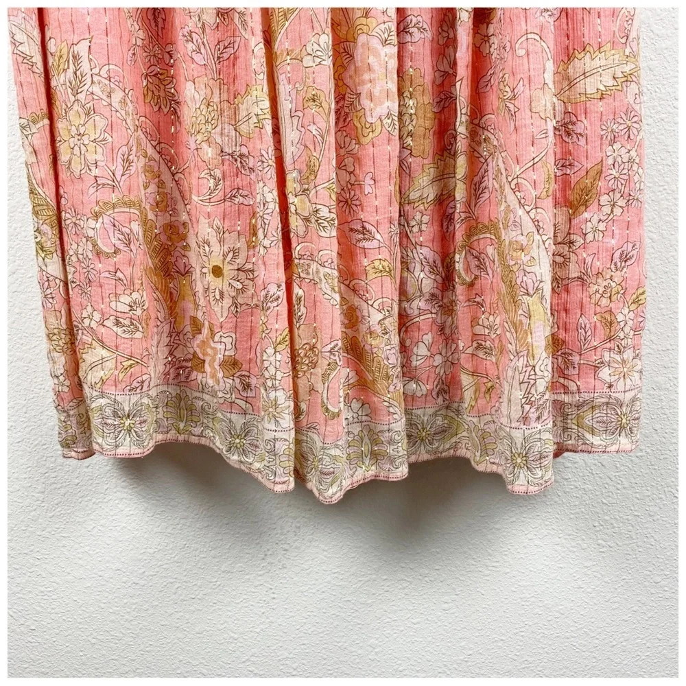 Spell And The Gypsy Collective Hendrix Boho Midi‎ Dress in Dusty Pink Size Small - Picture 8 of 15